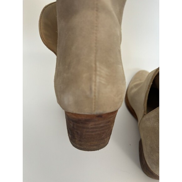 Free People Boots Womens 35 5.5 Tan Booties Ankle V Cut Boho Bohemian Western - Picture 7 of 11